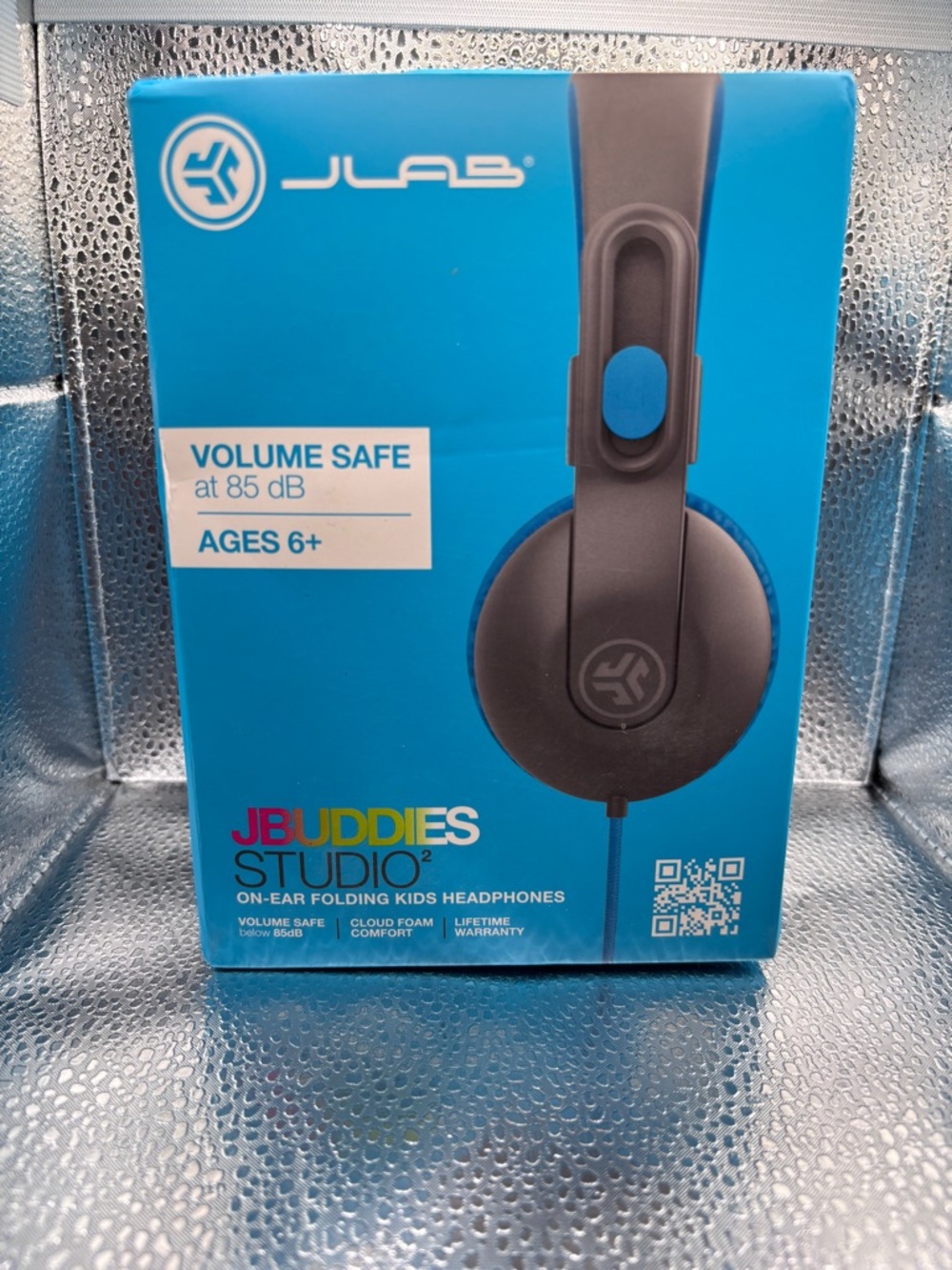 NEW JLab JBuddies Studio 2 Kids‎ On-Ear Folding Headphones – Blue